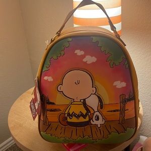 NWT Loungefly Snoopy sunset mini backpack